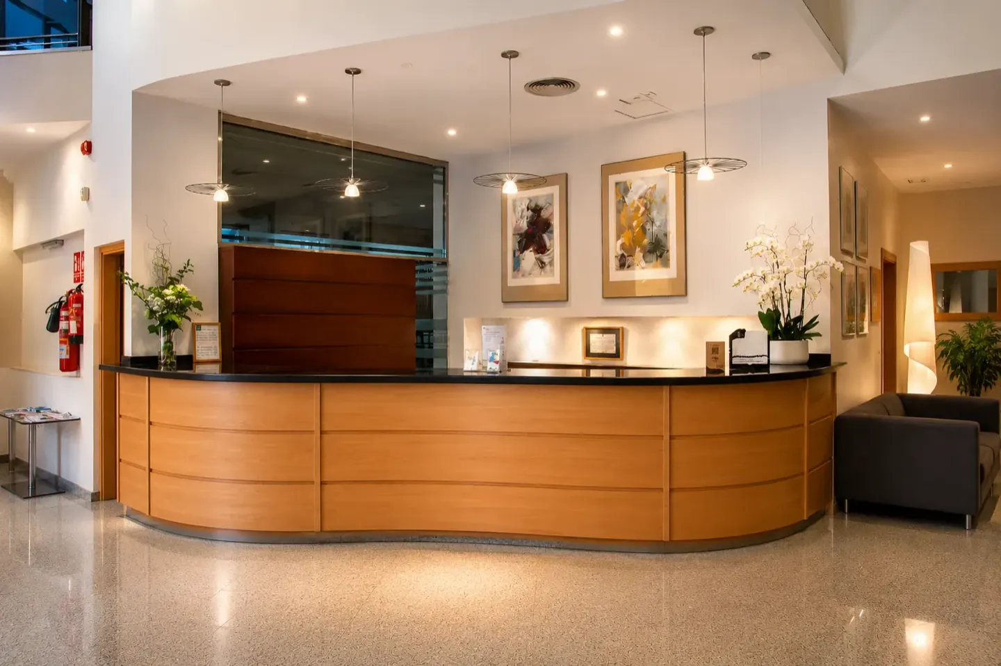 Recepción del Gran Hotel Victoria